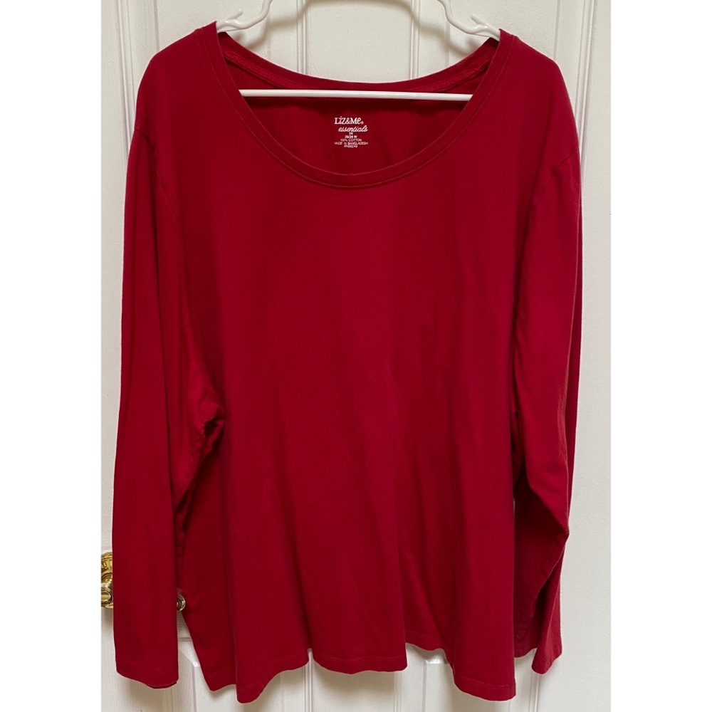 Liz & Me Essentials Red Long Sleeve Top Size 3X